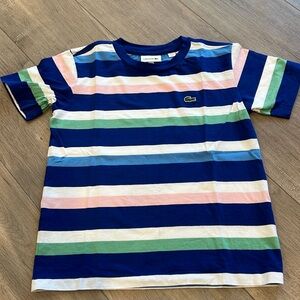 Lacoste striped t-shirt— size 8 LIKE NEW